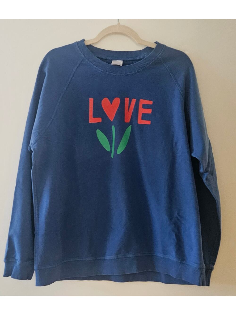 Hanna Andersson Adult Women's Large Sweatshirt in Swedish Blue, High Quality!